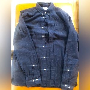 Flint and Tinder Architect Shirt in Navy Donegal